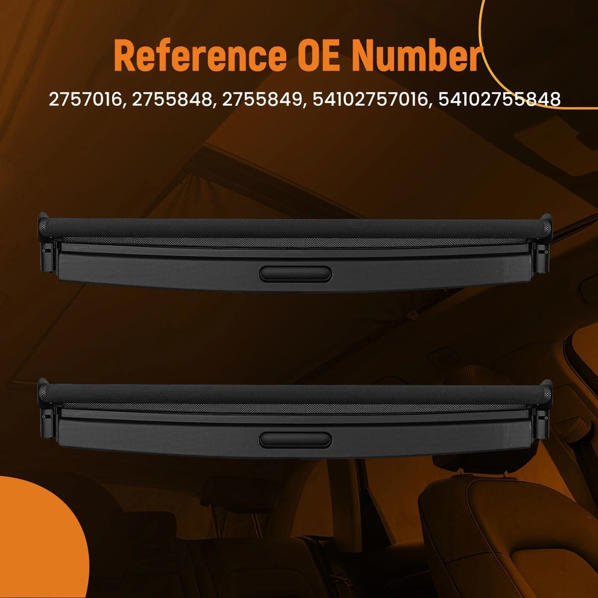 2X Sunroof Shade Curtain for MINI Cooper R55 R60 (2007–2016) 2755848 54102755849