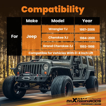 2X Lower Control Arms for Jeep Wrangler TJ (1997–2006)