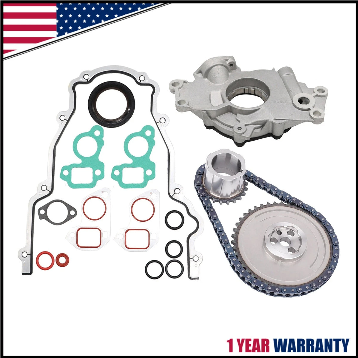 High Volume Oil Pump Timing Chain Kit for Chevrolet GMC 4.8L 5.3L 6.0L (HV)