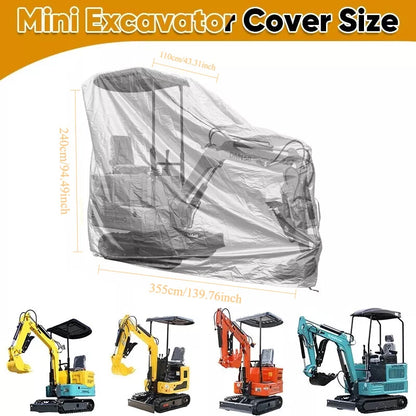Mini Excavator Cover for 0.8T-2T (Rain, Sun, Freeze, Hail Resistant)