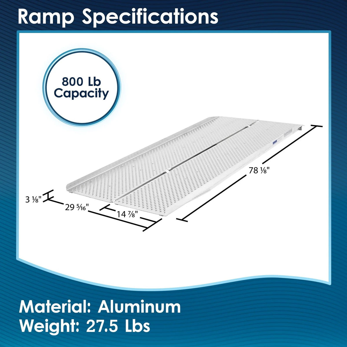 6' Lightweight Single Fold Wheelchair Ramp for Silver Spring