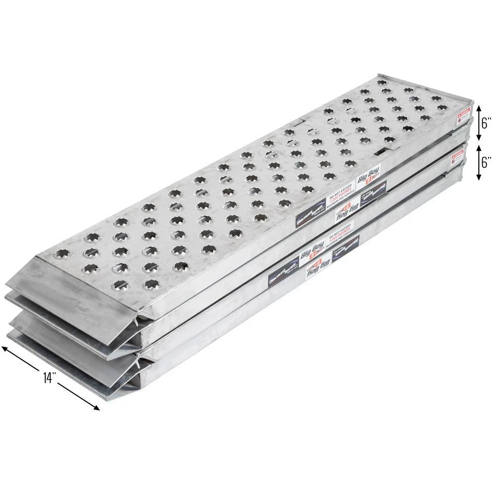 10' Aluminum Arched Folding Lawn Mower Ramps for Big Boy MF2-12014-EZ-LAWN