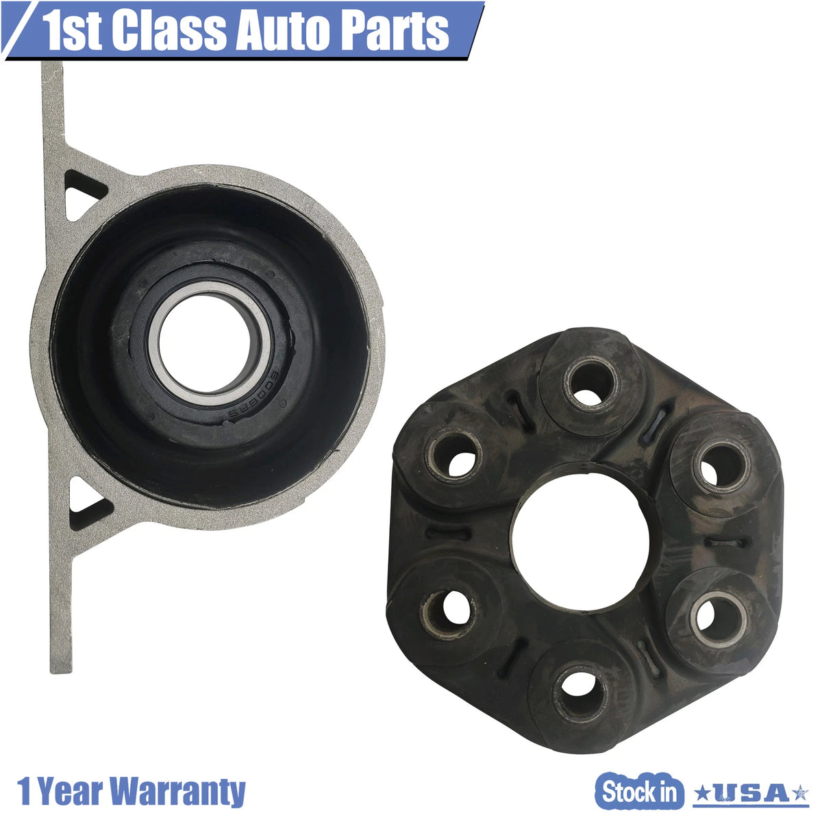 2X Propshaft Flex Disc & Center Support Bearing for BMW E60 (2004–2011)