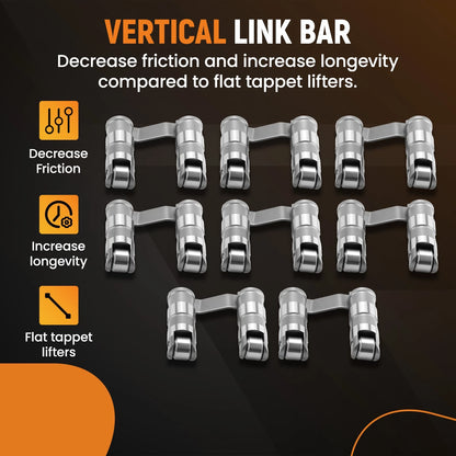 8 Pairs Hydraulic Roller Lifters for Chevy Big Block BBC 396 454 402