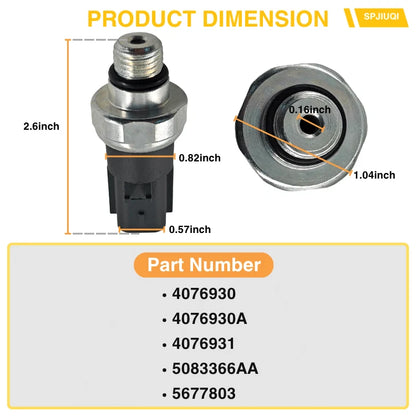 Oil Pressure Switch Sensor for Dodge Cummins 5.9L 6.7L (2002–2016) 4076930