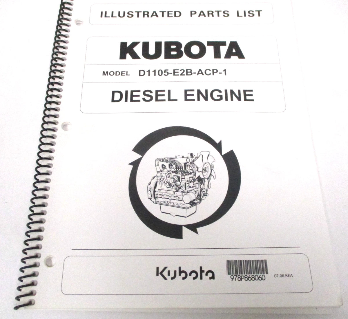 Illustrated Parts List for Kubota D1105-E2B-ACP-1 Diesel Engine (97898-68060)