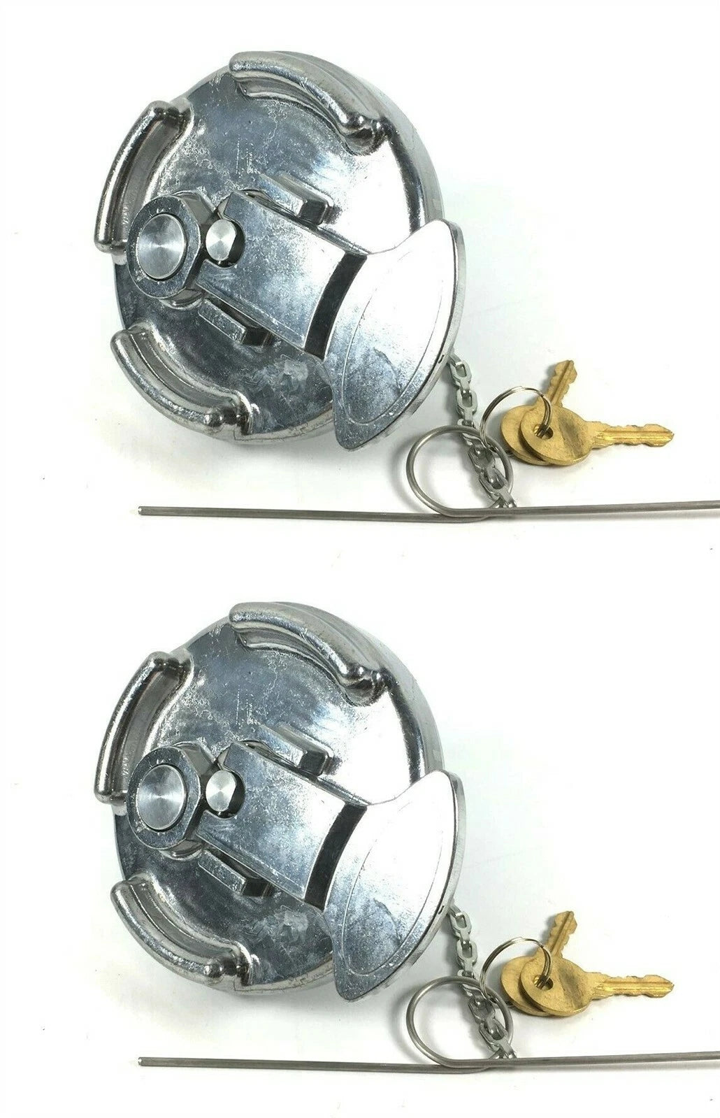 2X Lever Style Locking Aluminum Fuel Caps for Peterbilt (Repl. 11-04589-200, 600212)