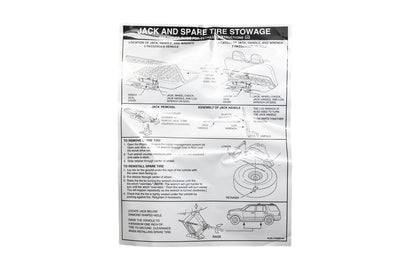 Jack Operation Decal for Ford (2004–2004) 4L2Z-17A083-A