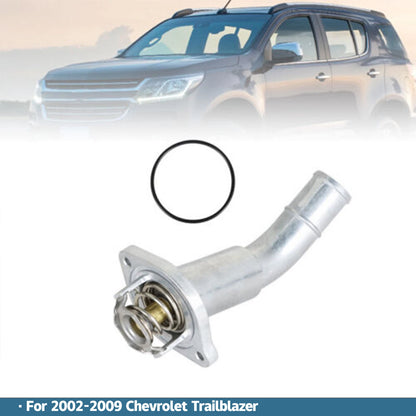 Engine Water Outlet w/Thermostat for Chevrolet Trailblazer GMC Envoy (2002–2009)