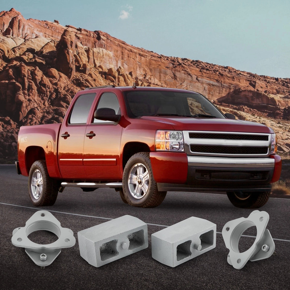 3.5" Front & 3" Rear Lift Kit for Chevrolet Silverado 1500 (2007–2018)