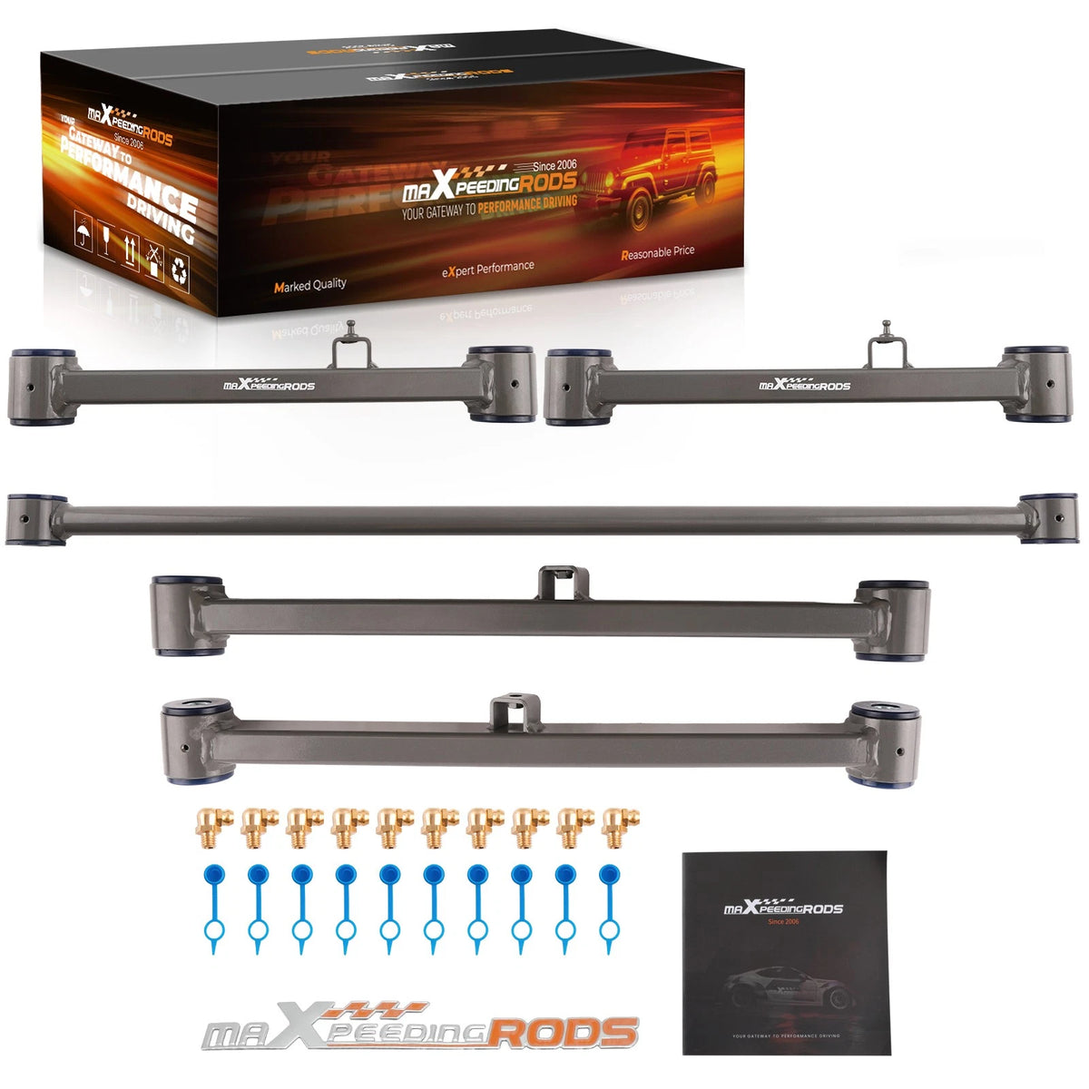 Poly Bush Rear Upper Lower Control Arms Track Bar for Ram 1500 (2013–2023)