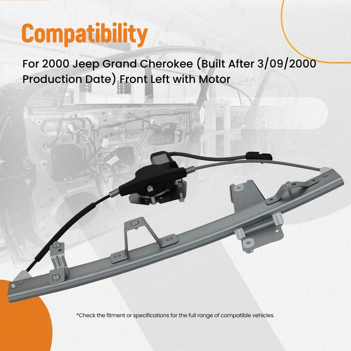 Electric Window Regulator Assembly Front Left for Jeep Grand Cherokee (2000–2004)