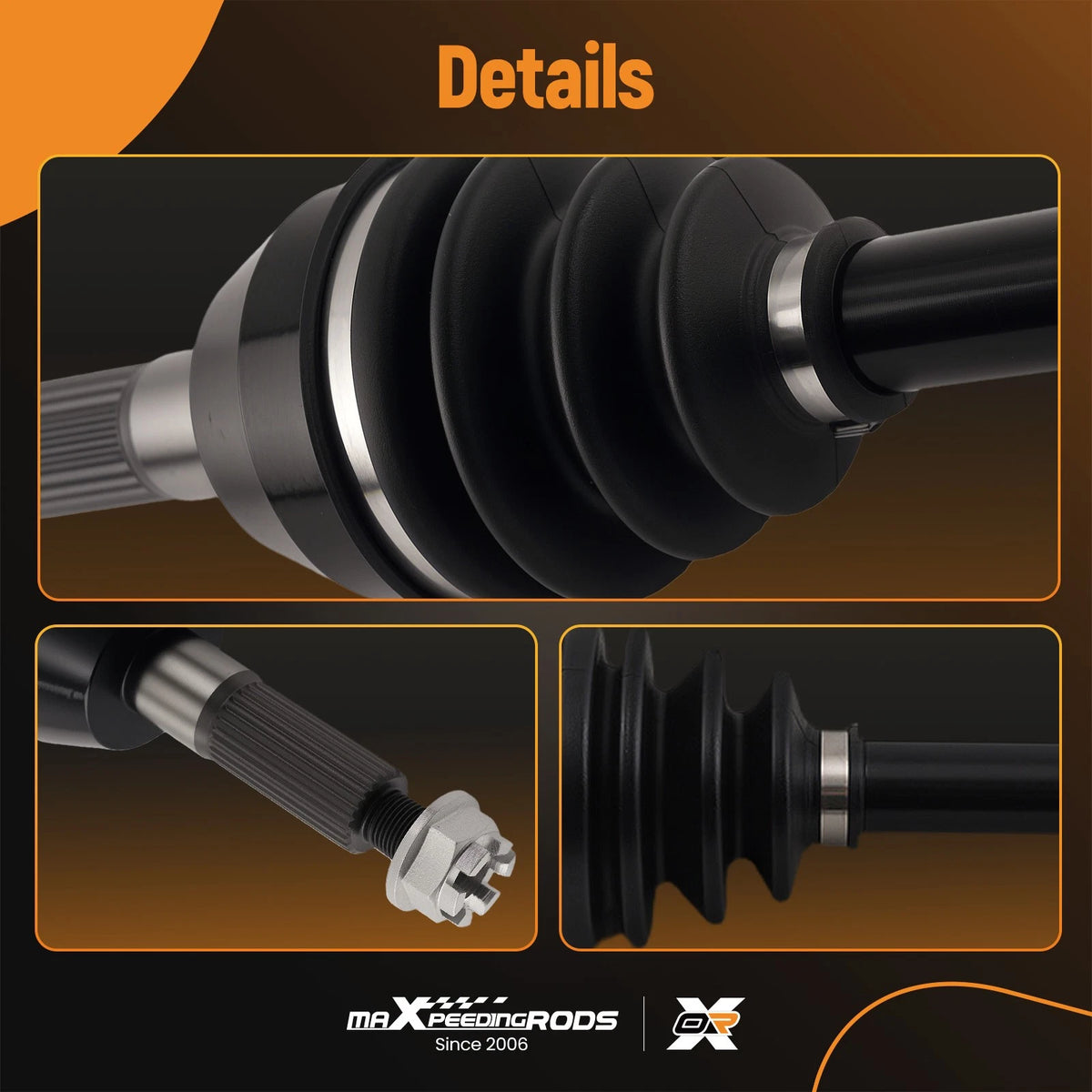 Rear CV Axle for Polaris Sportsman 500 HO (2003–2006, 2008–2010) 1380197, 1380240