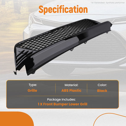 Lower Front Mesh Grille for Honda Civic (2022–2024) Honeycomb Style