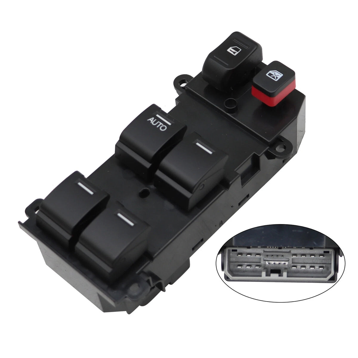 Power Window Switch for Honda Fit (2009–2014) - Left Side, Black