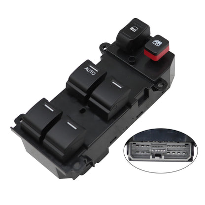 Power Window Switch for Honda Fit (2009–2014) - Left Side, Black