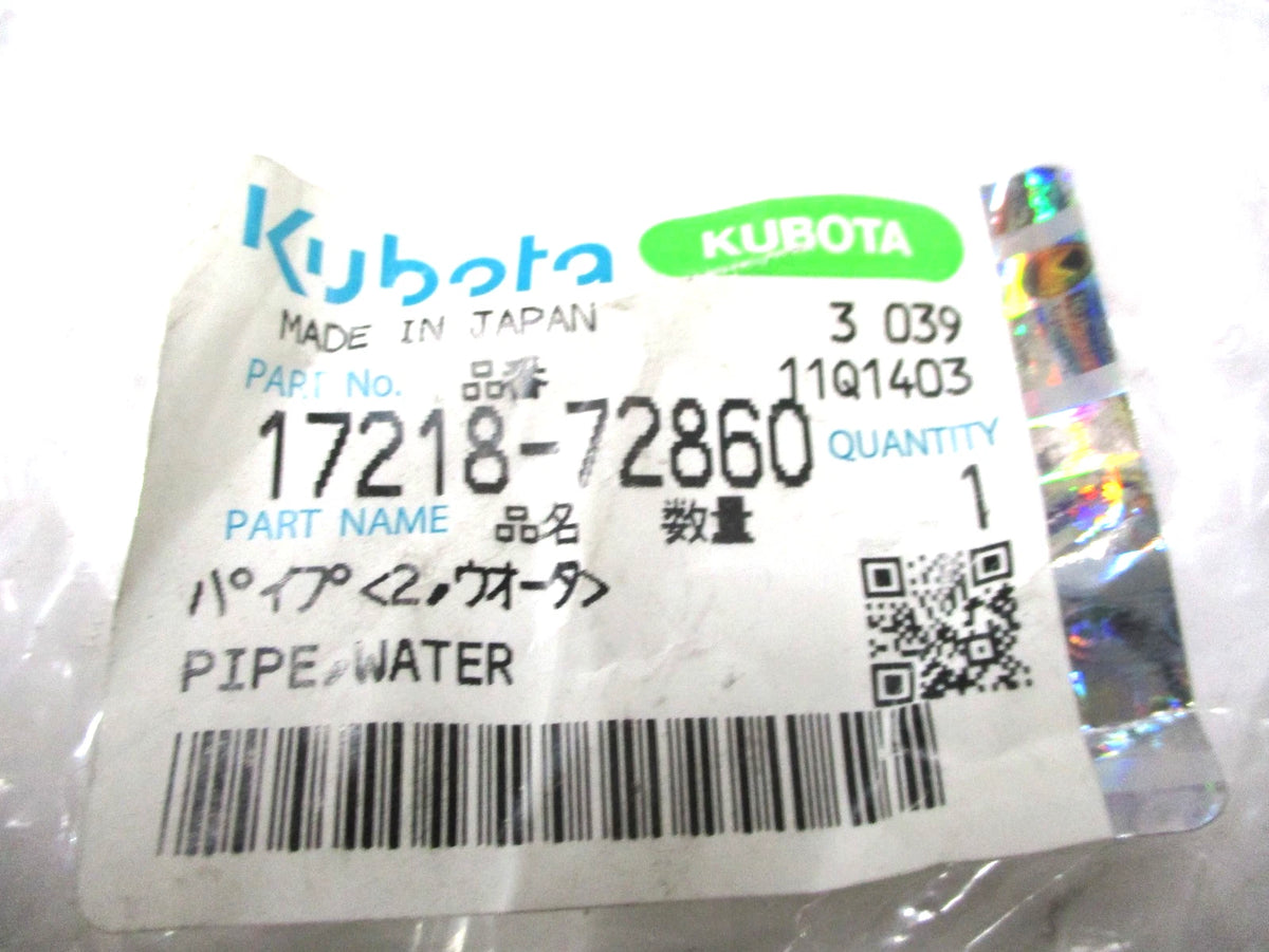 Water Pipe for Kubota V1505 (OEM 17218-72860)
