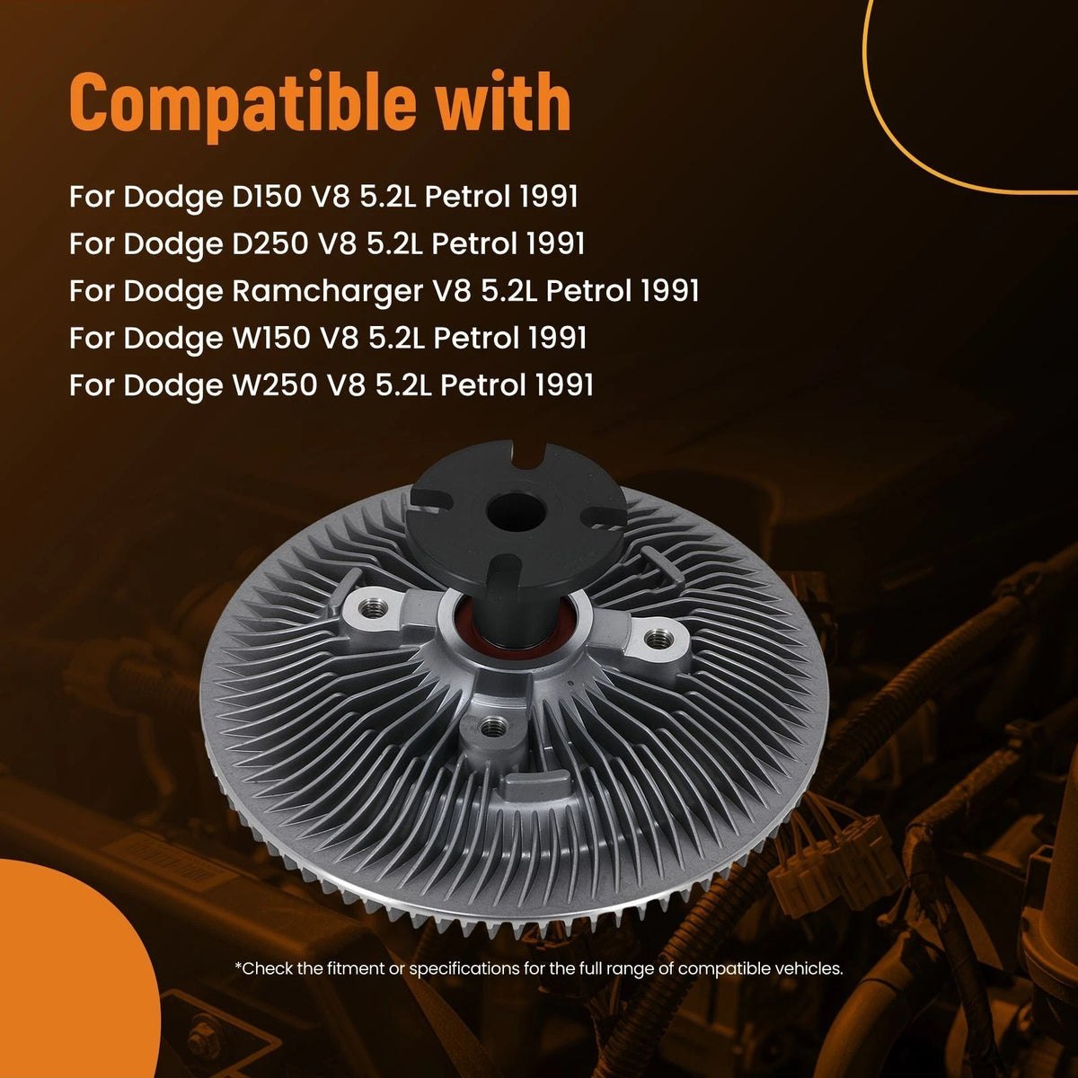 Engine Cooling Fan Clutch for Ford F-150 F-250 F-350 Bronco (1987–1996)