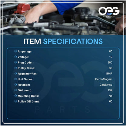 Alternator for Nissan Sentra L4 1.8L (2002–2006) 23100-4Z400, 23100-4Z40B