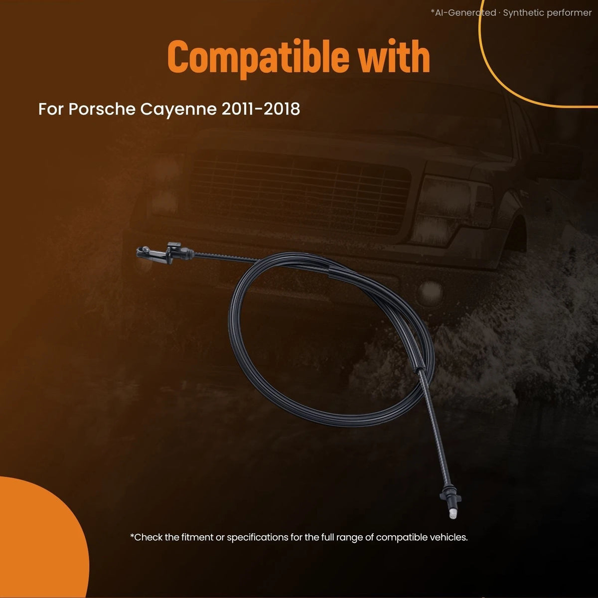 Engine Hood Handle Cable for Porsche Cayenne (2011–2018) 958511531