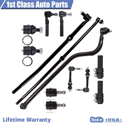 13pcs Front Suspension Tie Rod Adjusting Sleeve Kit for Dodge Ram 1500 (2000–2001)