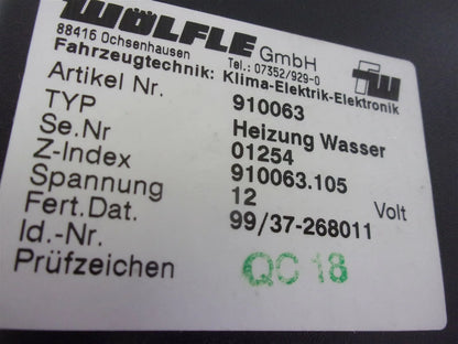 Heater for Komatsu WA65-3 (OEM 42U-07-15150, Wolfe 910063)