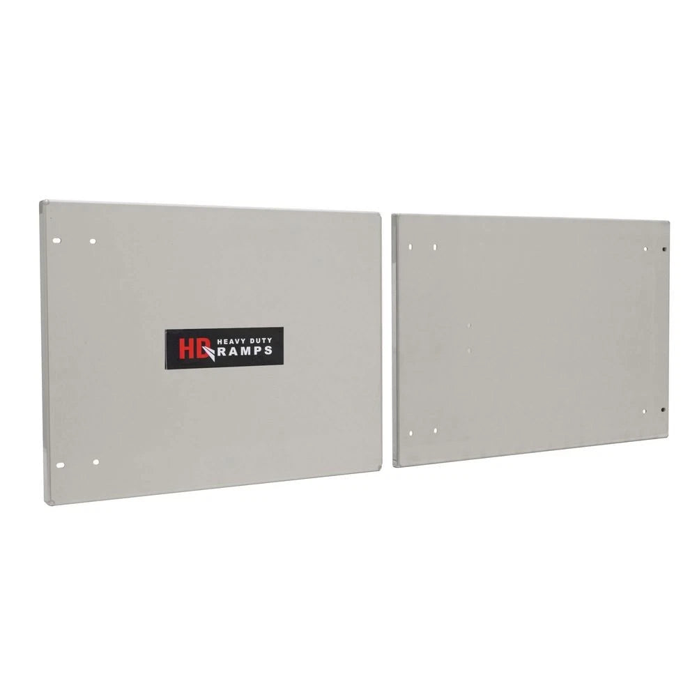 Polished Steel Door Upgrade Ramps for Trailer Cabinet (60" W x 24" H)