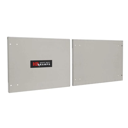Polished Steel Door Upgrade Ramps for Trailer Cabinet (60" W x 24" H)
