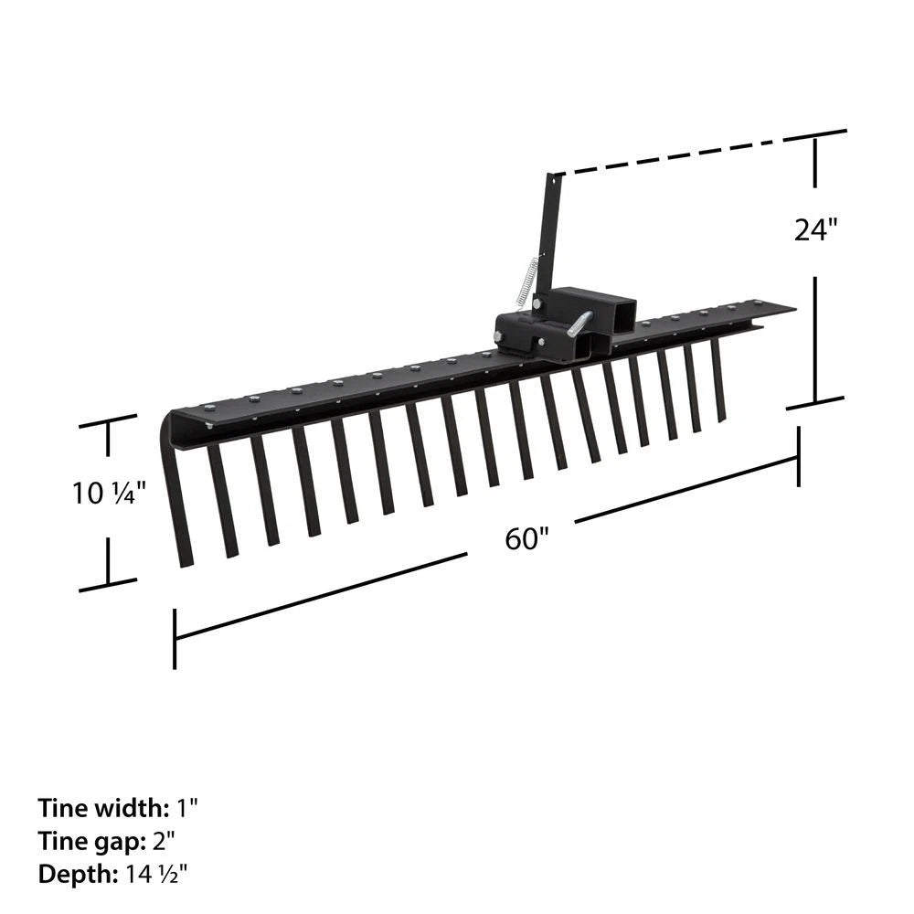 3-Point ATV/UTV Attachment System with Rake Kit for Black Widow