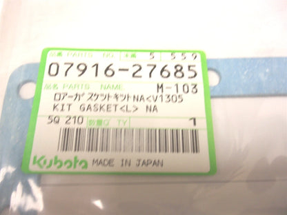 Lower Gasket Kit for Kubota V1305 Engine (07916-27685)