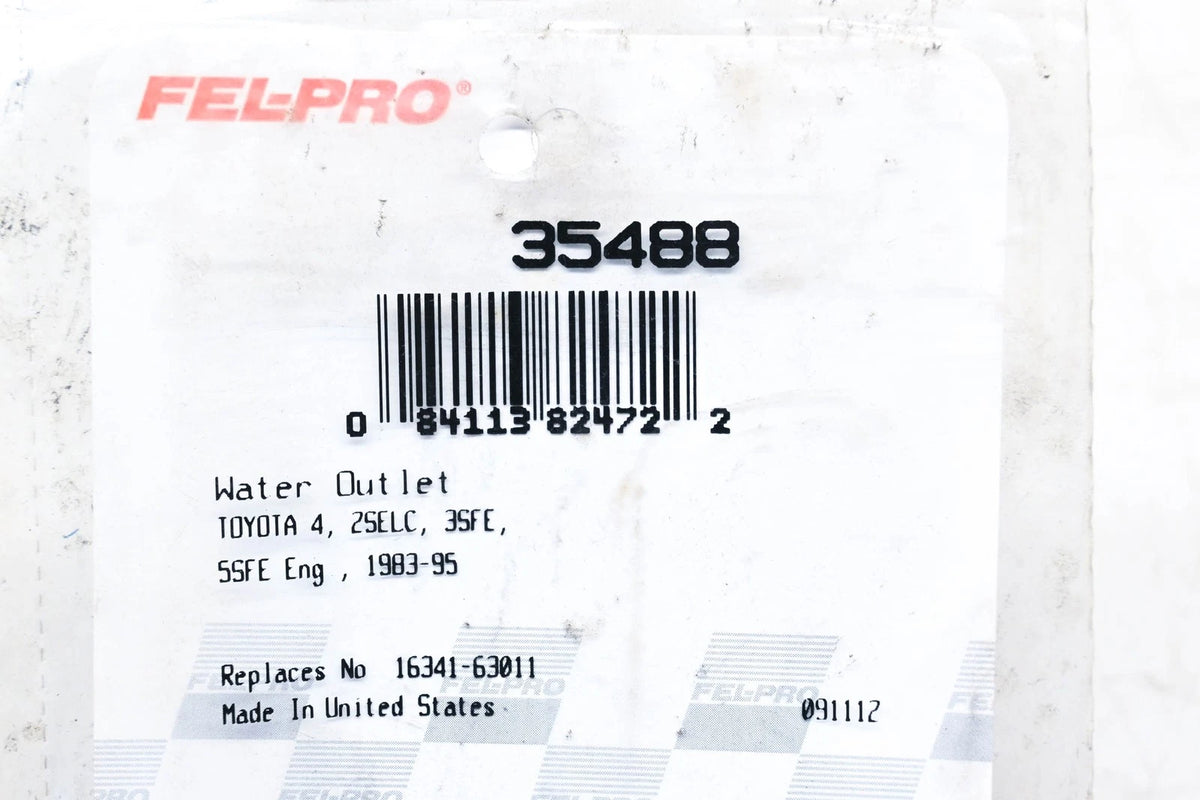 Coolant Outlet Gasket for Toyota (2000–2005) - Fel-Pro 35488, 16341-63011
