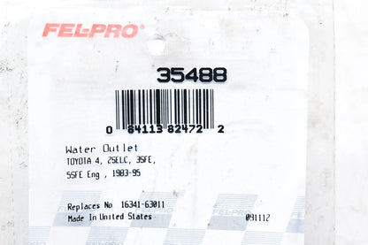 Coolant Outlet Gasket for Toyota (2000–2005) - Fel-Pro 35488, 16341-63011