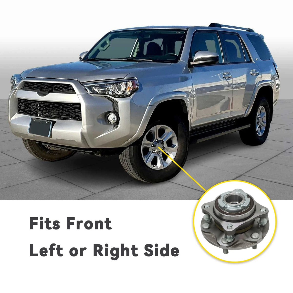 Front Wheel Bearing Hub Pair for Toyota 4Runner Tacoma 2WD (2005–2023)