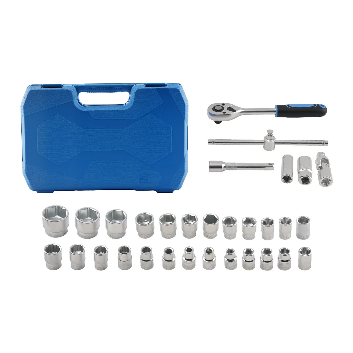 32PC Socket Set for (8-32mm, Chrome Vanadium)