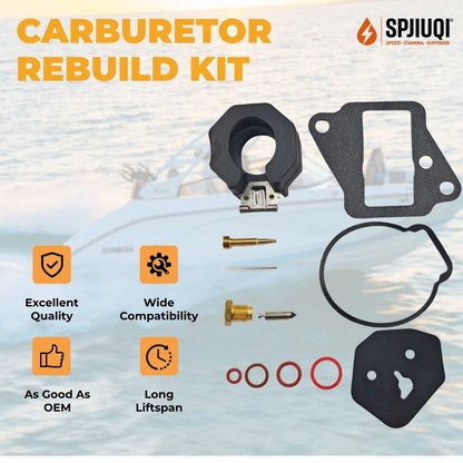 Carb Rebuild Parts for Yamaha Outboard 15hp (Replaces 6E7-W0093-01, 18-7769)