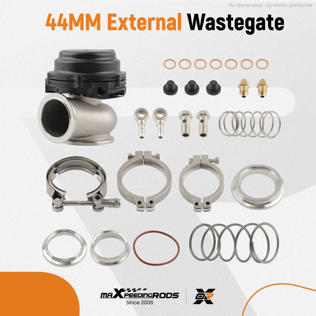 44mm External Wastegate V-Band Flange Turbo 14PSI Springs for Universal