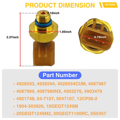 Manifold Absolute Pressure Sensor for Cummins ISX ISM ISL (2007–2019)