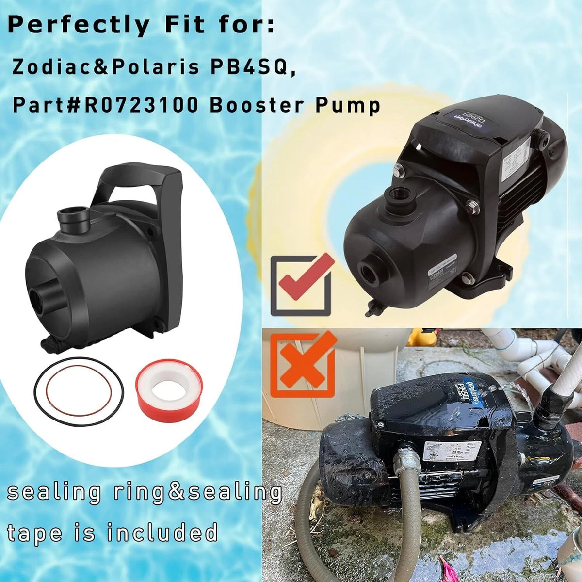 Pool Pump Body for Zodiac Polaris PB4SQ (Part# R0723100)