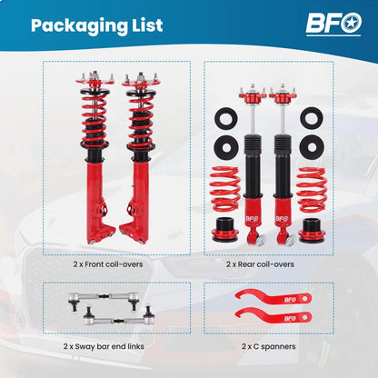 Adjustable Coilovers Lowering Kit for BMW 3-Series E36 Z3 (1996–2002)