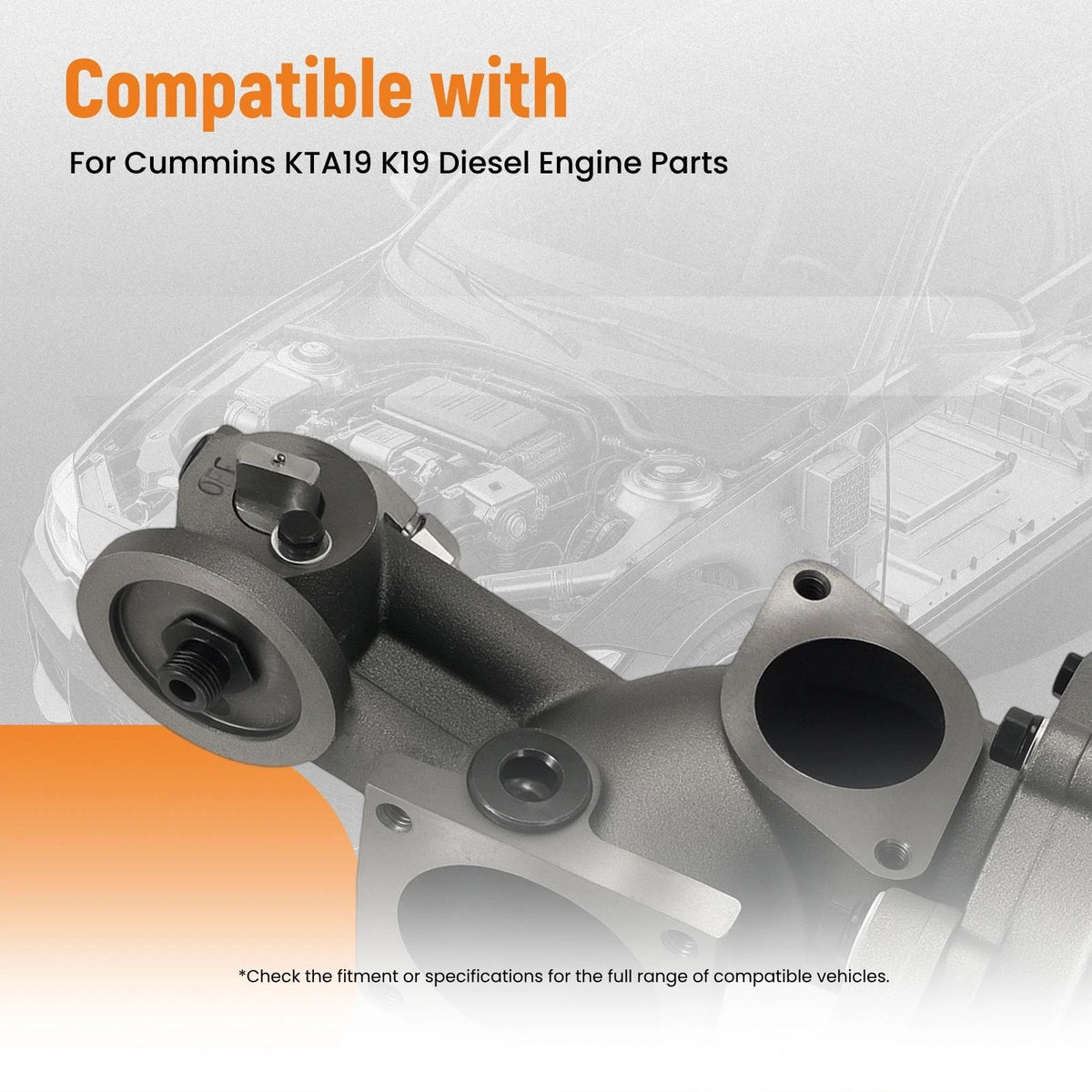Engine Coolant Pump for Cummins KTA19 K19 (3011389, 3098964) w/ Gaskets