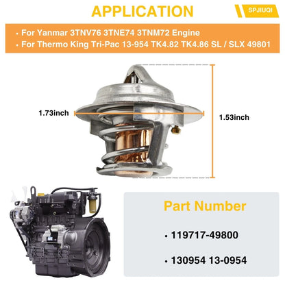 71°C Thermostat 119717-49800 130954 for Thermo King TK4.82 TK4.86 (1990–2023)