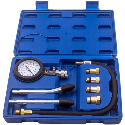 Engine Cylinder Compression Pressure Tester Gauge Kit M10x1.0 for Cars