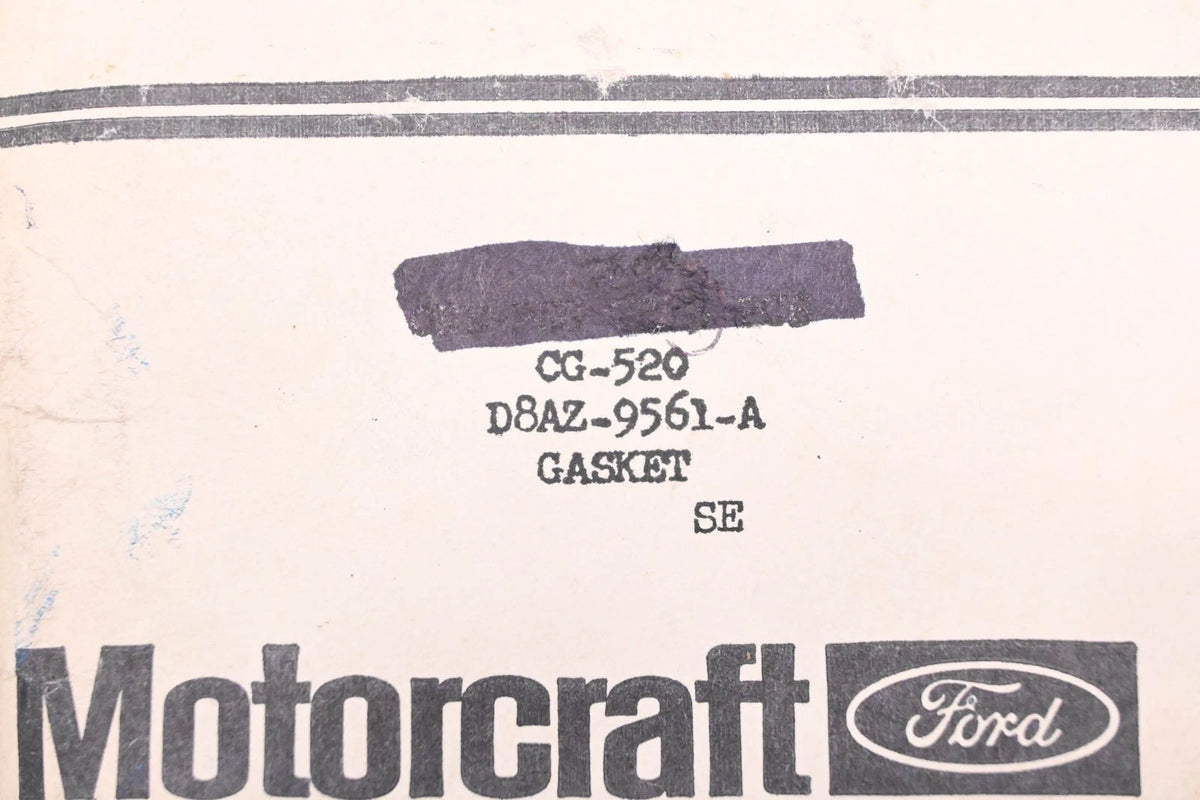 Gasket for Motorcraft CG-520, D8AZ-9561-A (NOS)
