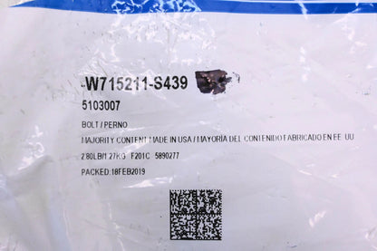 Bracket Mount Bolt for Ford (W715211-S439, 5103007)