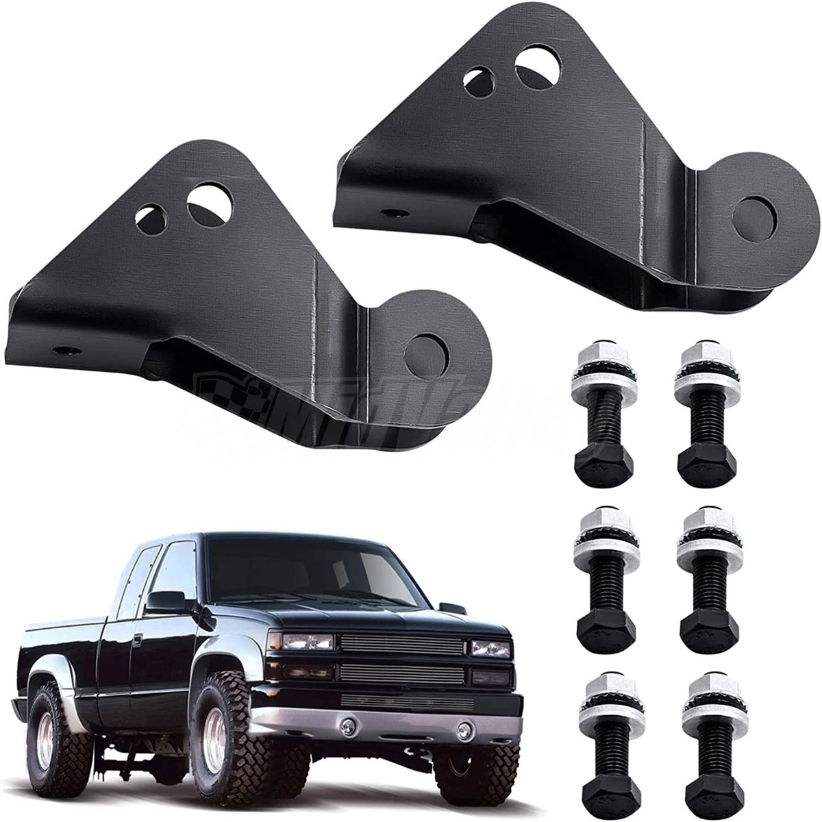 3"-5.5" Rear Shock Extender Brackets for Chevy Silverado Sierra C1500 (1988–1998)