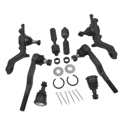 8pcs Front Ball Joints Inner Outer Tie Rods Kit for Toyota Tacoma (1995–2004)