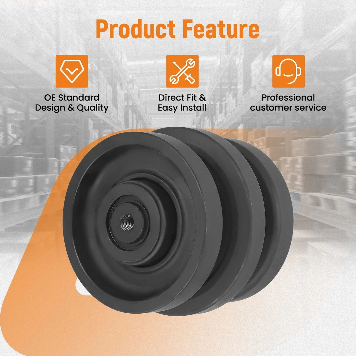 Bottom Roller for Bobcat Skid Steer T140 T250 T300 (Solid 6689371 6732901)