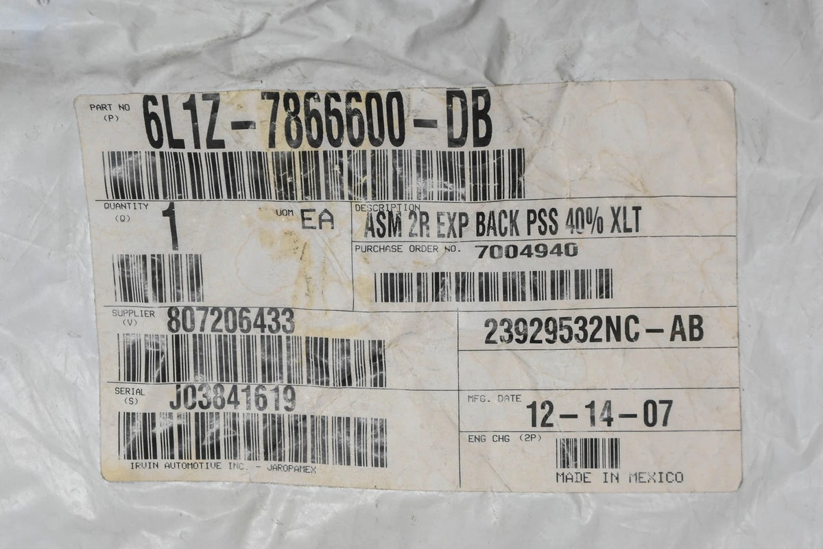 Rear Seat Back Cover for Ford (2006–2010) 6L1Z-7866600-DB