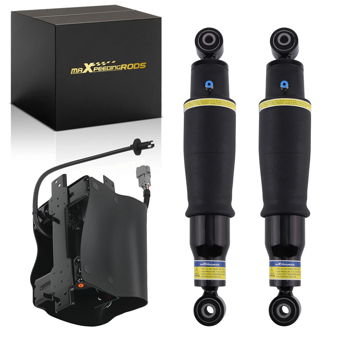 Set of 3 Rear Air Shock Absorbers & Compressor Pump for Nissan Armada (2008–2015)