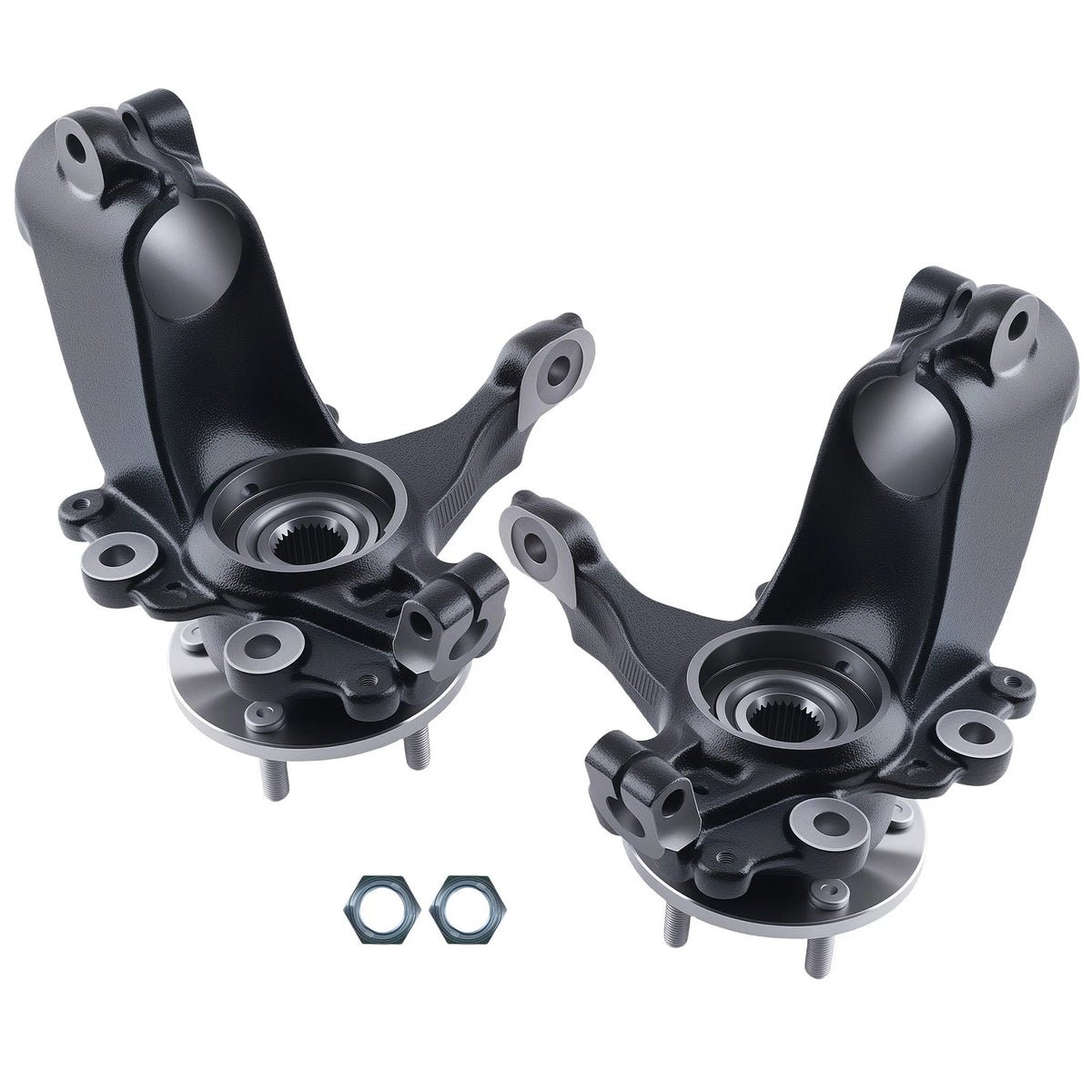 2X Front Left Wheel Hub Bearing Steering Knuckle Assembly for Ford Focus (2012–2018)